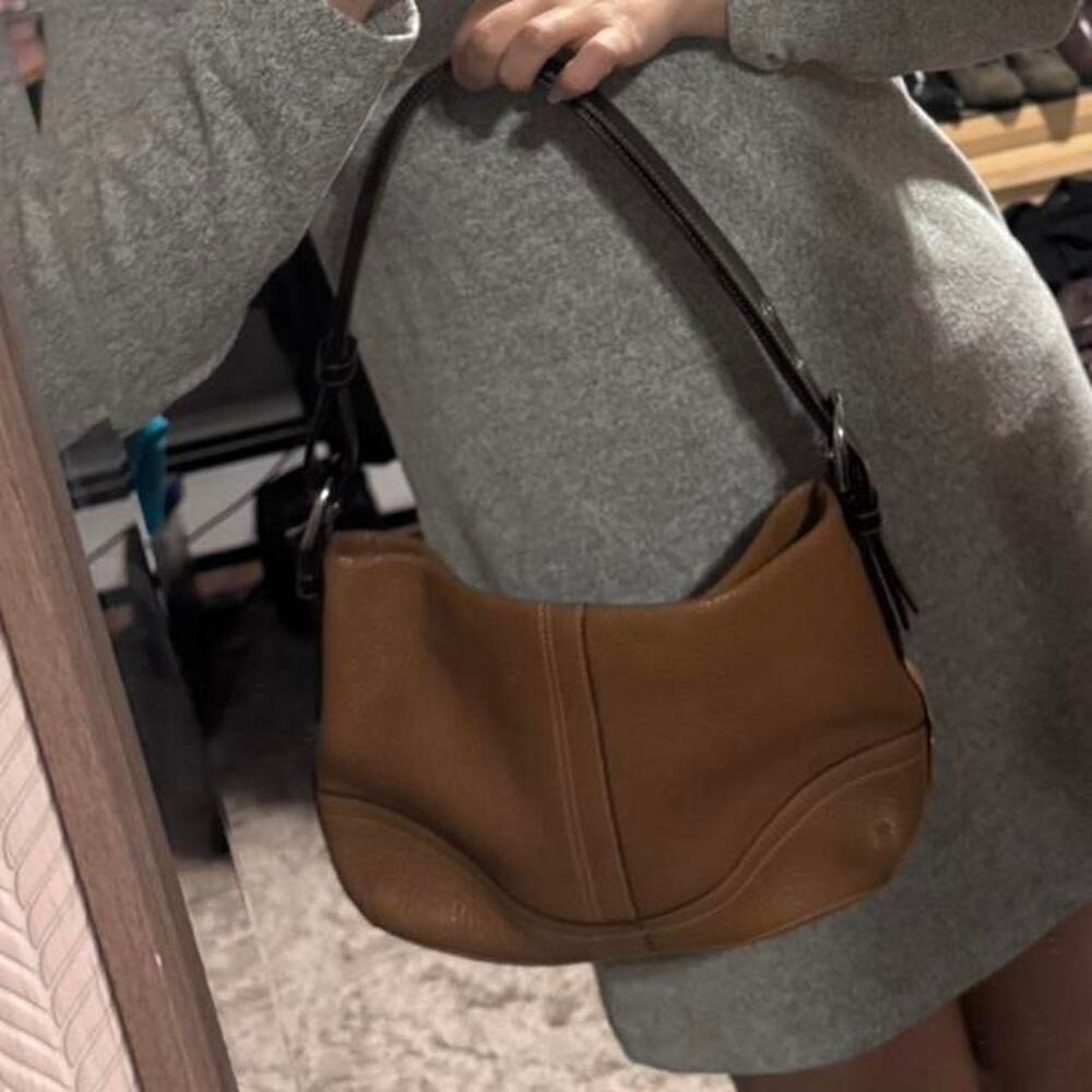 Vintage coach leather baguette soho Y2k hobo bag - Picture 3 of 10